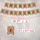 Merry Christmas Banner - Classic Xmas Pennant Party Decoration For Festive Celebrations