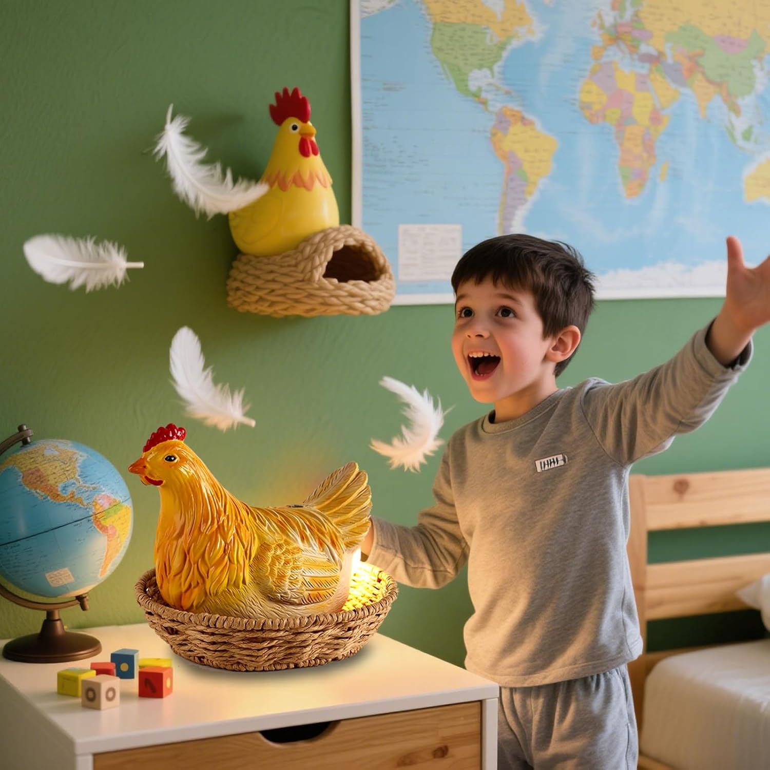 Chicken Egg Lamp,Funny Chicken Lamp,Chicken Light For Nursery,Fun And Realistic Dimmable Chicken Night Light, Perfect For Study Room Decoration, Easter, Christmas, Birthday Gifts
