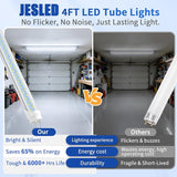 4 Pack 4FT T8 LED Type A B Bulbs 24W 3200LM 6000K Plug and Play Ballast Bypass