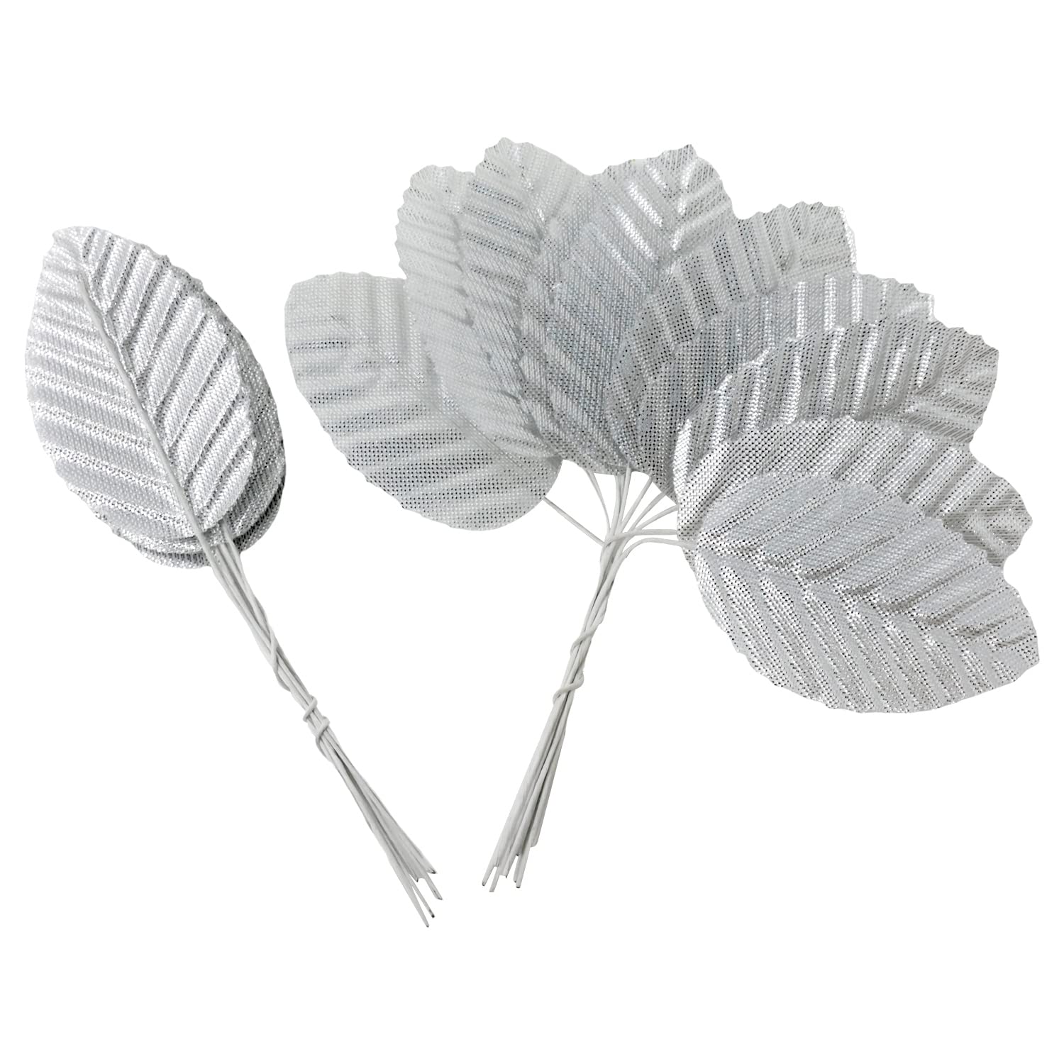 200Pcs Artificial Silk Leaf Fake Faux Wired Single Leaf For Diy Crafts, Cake, Bouquet, Wreath, Home, Wedding, Birthday, Party, Christmas Decoration