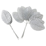 200Pcs Artificial Silk Leaf Fake Faux Wired Single Leaf For Diy Crafts, Cake, Bouquet, Wreath, Home, Wedding, Birthday, Party, Christmas Decoration