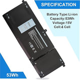 Replacement Laptop Battery for Dell Inspiron 7300 7306 7405 7500 7506 2-in-1 H5CKD