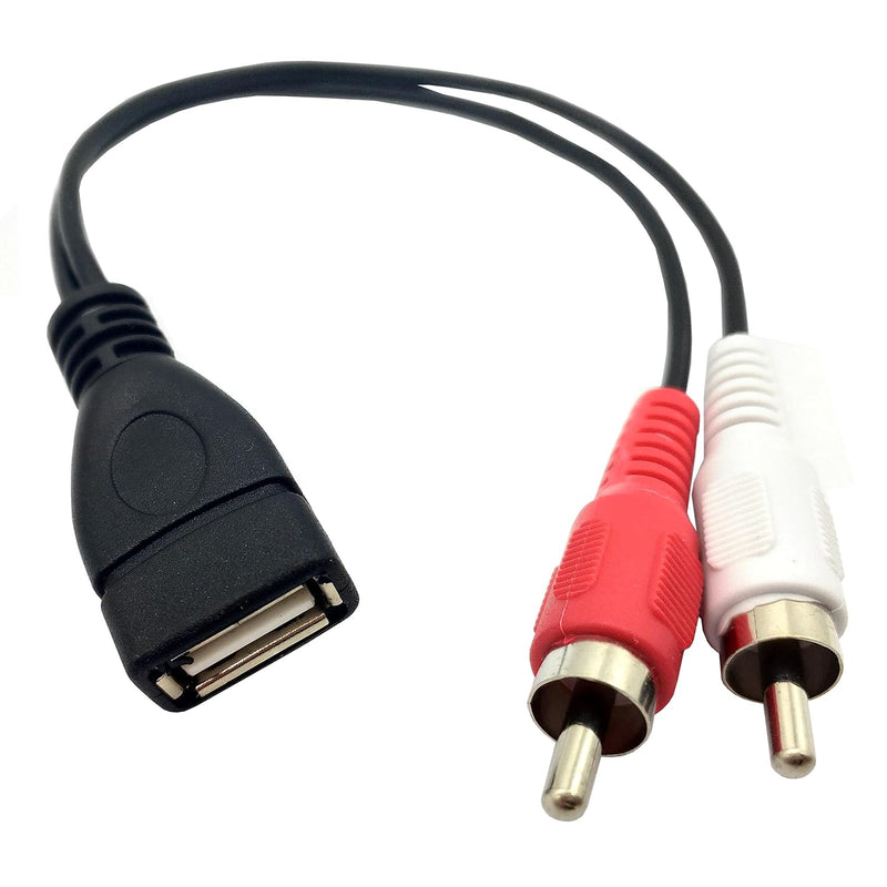 Usb 2.0 A Female To 2 Dual Rca Male Y Splitter Audio Video Av Composite Adapte