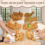 8 Sets Bear Blindfolded Diaper Changing Baby Shower Games 12 Inch Bear Dolls Dirty Diaper Games Bear Flip Cup Games Prizes For Adult Baby Shower Supplies Gender Reveal Raffle Party Game