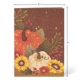 Happy Thanksgiving Pop Up Card, Pumpkin, Flowers, Thanks Giving, 3D Popup Greeting Cards, Gifts For Mom, Grandma, Girl, Women, Table Decorations, 5X7 - Includes Envelope And Message Note