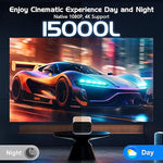 4K Projector, Auto Focus, WiFi 6, Bluetooth, 400 ANSI, 360° Rotating, Portable