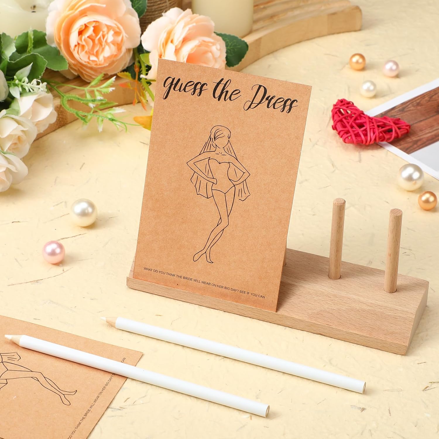 50 Sets Guess The Dress Bridal Shower Games Include 50 Guess The Dress Card Bridal Shower Game Wedding Shower Games And 50 White Sketching Pencils For Bridal Shower Wedding Party Favors