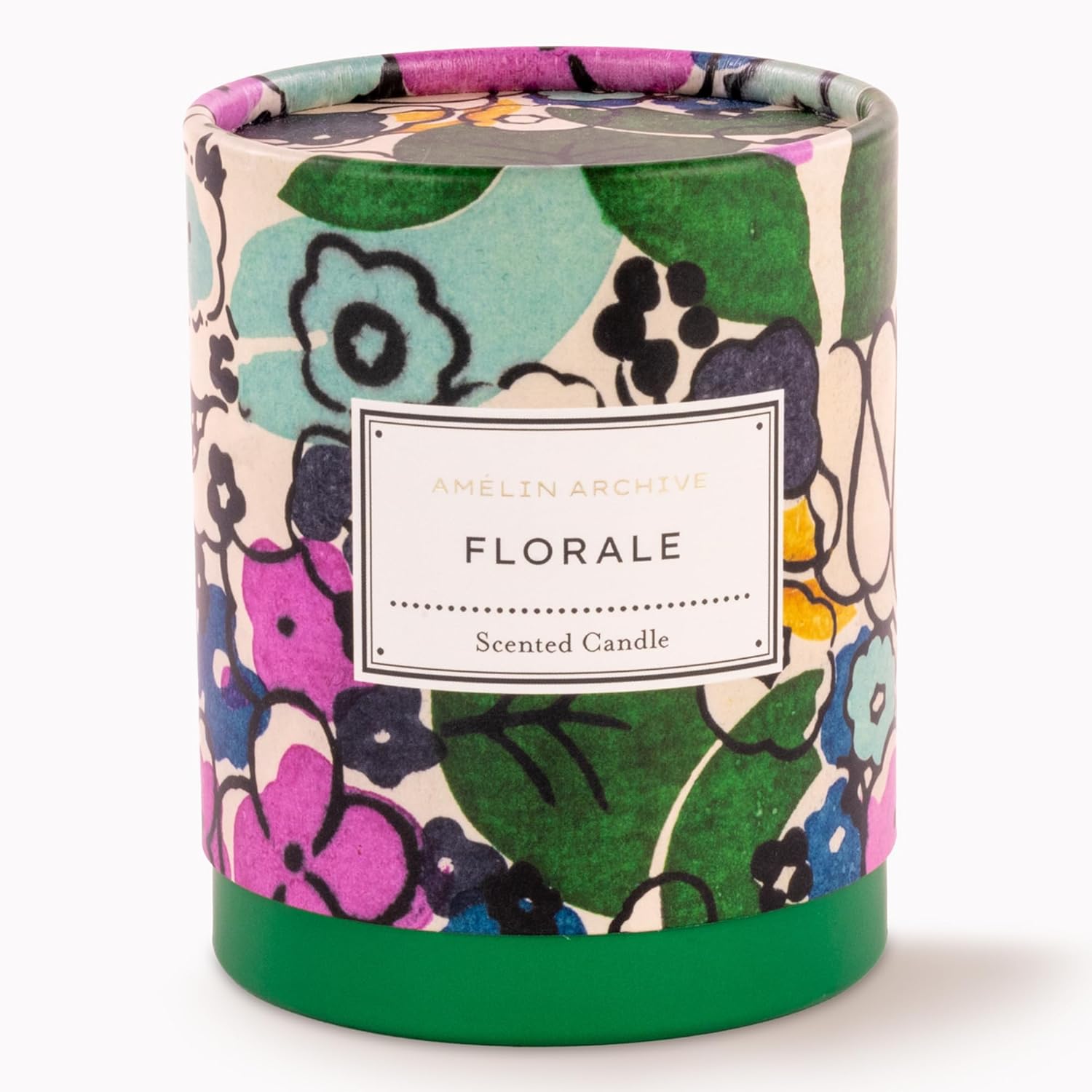 Vintage Inspired 9 Ounce Soy Wax Blend Candle, Glass Candle With Gift Box And Fragrance Notes Of Rose, Vanilla, Peony, And Green Fig, Florale