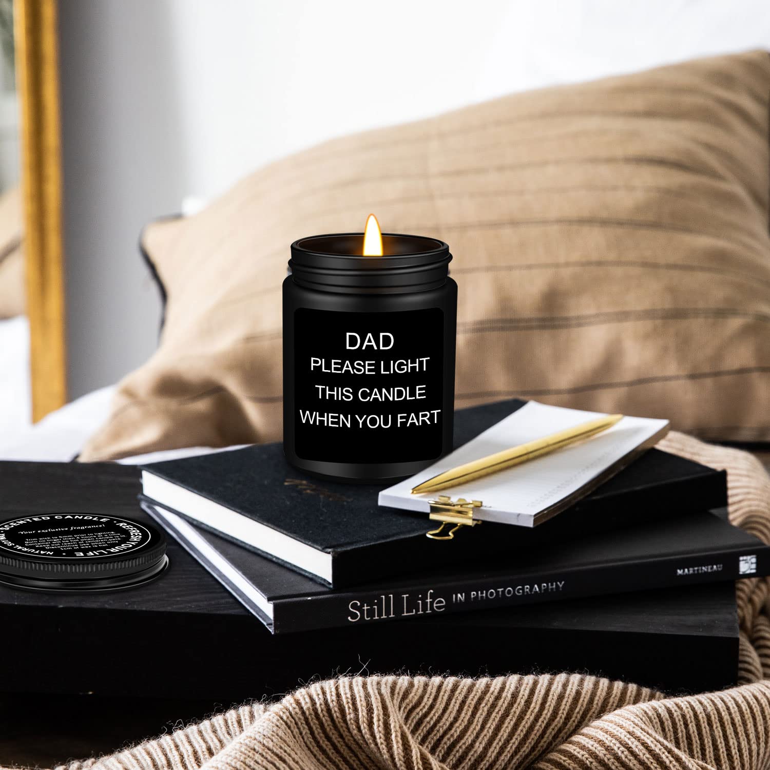 Gifts For Dad, Fathers Day Christmas Birthday Dad Gifts From Daughter Son - Sandalwood Scented Candle (7Oz)