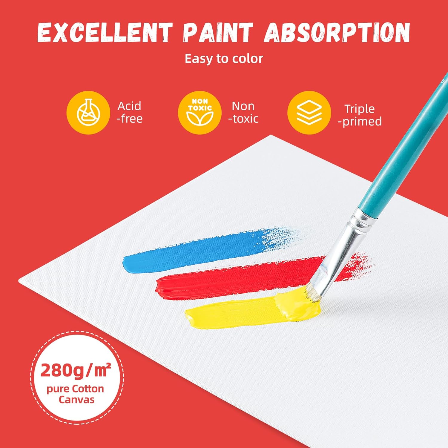 Canvas Boards For Painting 52 Pack 8 X 10 Inch Blank Flat Canvas Panels 100% Cotton Pre-Primed For Acrylic & Oil Paint, Art Supplies For Kids & Adults