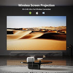 4K 1080P Mini Projector, WiFi Bluetooth, 18000L, Electric Focus, Auto Keystone