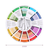 Color Mixing Wheel, Creative Paint Mixed Learning Guide Makeup Blending Mix Colour Sectors Board Showing Relationships Between Learning Card Art Class Teaching Tool For Watercolor Chart School