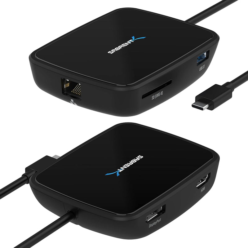 SABRENT Thunderbolt 3 Certified Travel Dock Dual Display Compact Docking Stati