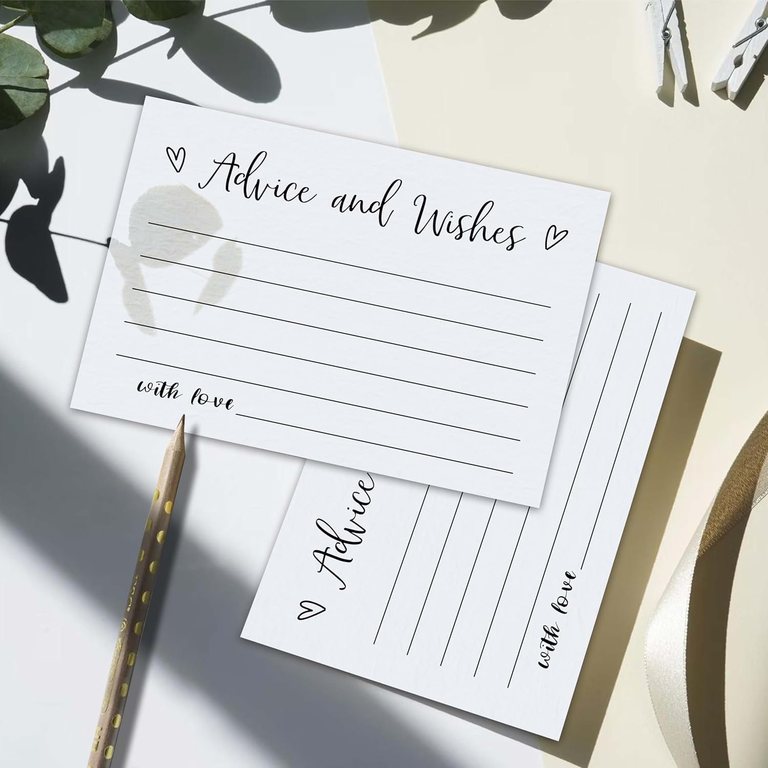 Advice And Wishes Cards, 30 Pieces 4X6 Inches Minimalist Bridal Shower Card, Wedding Advice Cards, Wedding Registry Ideas, Wedding Cards For Bride And Groom, Newlyweds, Bridal Shower-A01