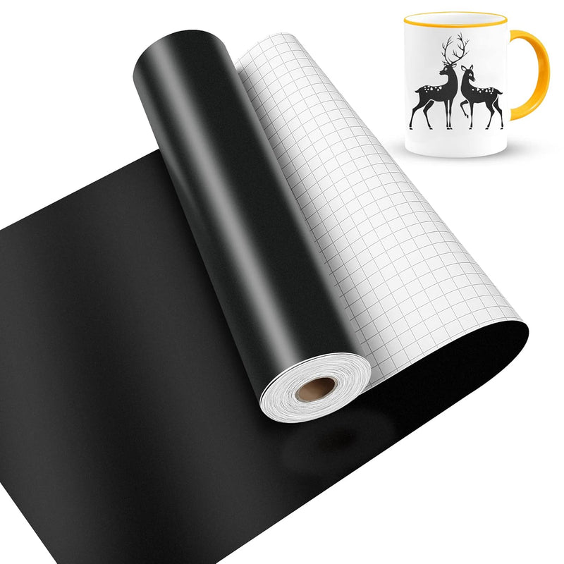 Matte Black Permanent Vinyl For Cricut, Matte Black 12" X 50Ft Permane