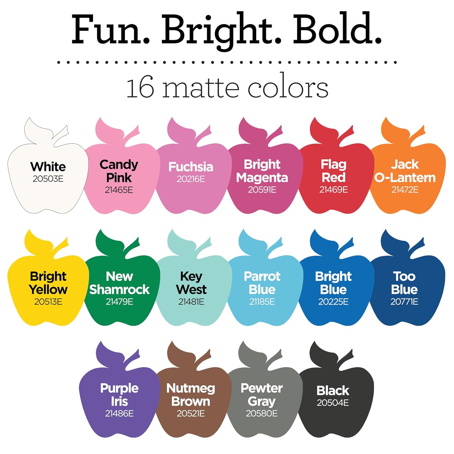 Apple Barrel, Vibrant Spectrum Collection Acrylic Craft Paint, PROMOABIII, 2 fl oz each, 16 assorted matte colors, 16 count