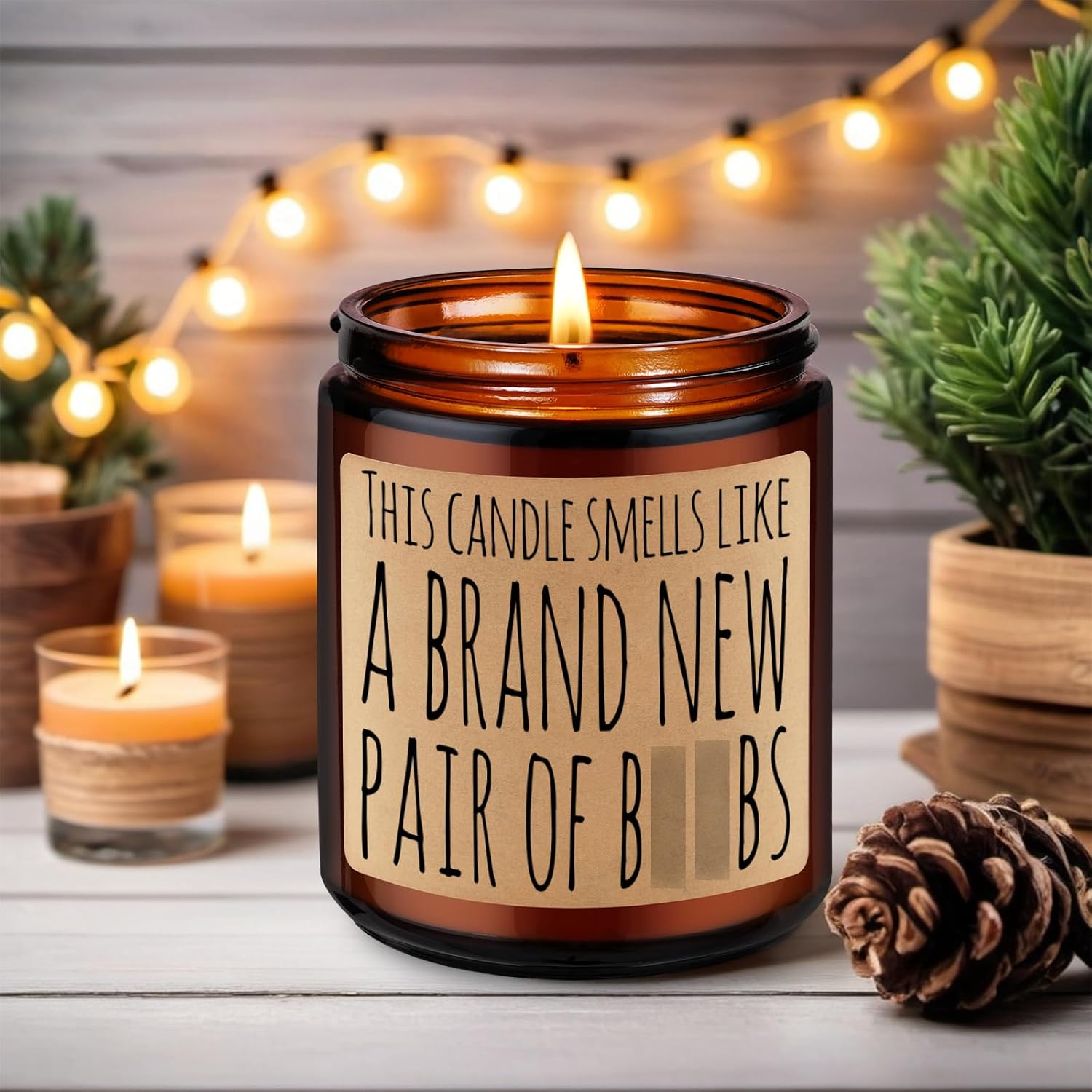 Candles, Breast Cancer Gifts, Funny Implants, Breast Reduction Surgery Presents, Bo-B Job Recovery Supplies - Reconstruction, Mastectomy Surgery, Cancer Survivor Gifts For Women Her