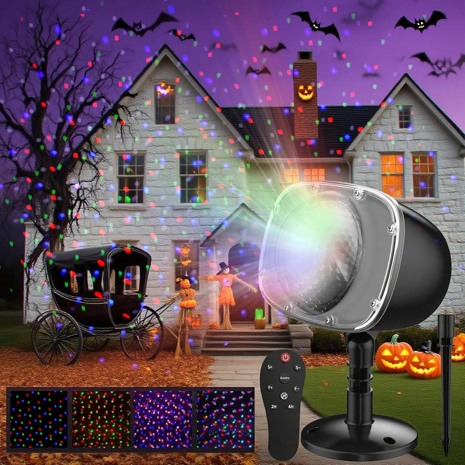 Christmas Snowfall Projector Lights, Led Light Projector,Outdoor Holiday Lights With Clear Rotating Snow Falling Lamp For Halloween Xmas Party Garden Landscape Decoration