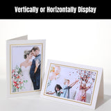 100 Count Photo Frame Cards With Envelopes 4X6 Paper Picture Frame Notecards Photo Card Holder For Christmas Decoration New Year Greeting Birthday Classroom Diy Craft - White With Gold Lining