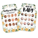 Baby Shower Games For Boy Or Girl - 2 Games Double Sided, 25 Boobs Or Butts For Baby Shower Ideas, 25 Beer Or Baby Game To Play, Baby Shower Party Supplies (Forest Animals)