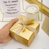 Mini Wrapping Paper Roll-46.8 Sqft. Matte Gold Solid Color For Birthday, Christmas, Wedding, Baby Shower, Holiday, Bridal Shower-17In X 33Ft