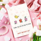 Cute Mothers Day Card Gifts For Mom, Lovely Mother'S Day Thank You Mom Card, Thank You For Helping Me Grow, Funny Mothers Day Cards From Son Daughter