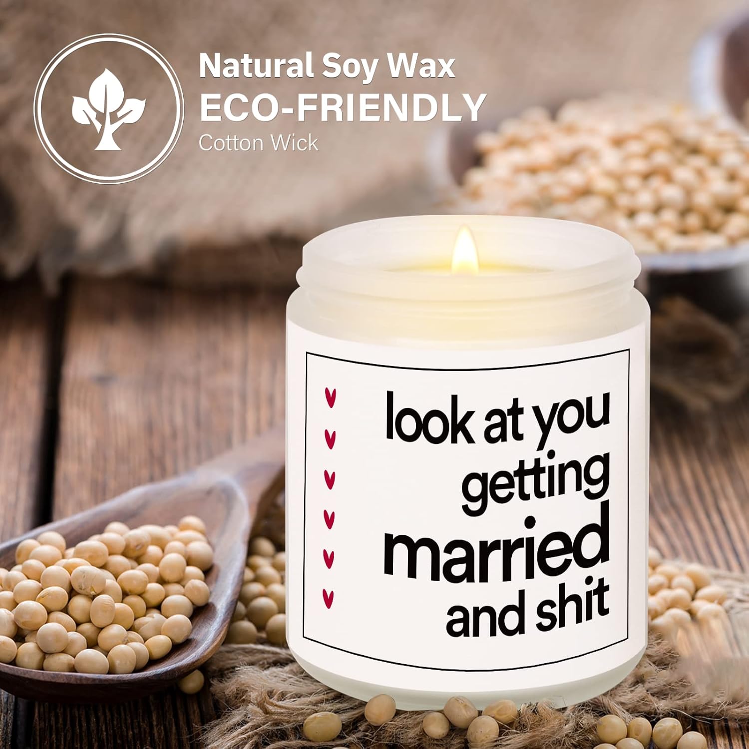 Funny Wedding Gifts, Bachelorette & Bridal Shower Gift For Bride, 7Oz Lavender Scented Soy Wax Candle, Bride To Be, Engagement Gifts For Couples