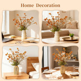 10-Pack Fake Flowers,Uv Resistant & Waterproof Artificial Flowers, Lifelike Faux Flowers Bouquet For Home Decor, Bendable Stems For Indoor Outside Patio Garden, No Maintenance Fade-Proof Centerpiece