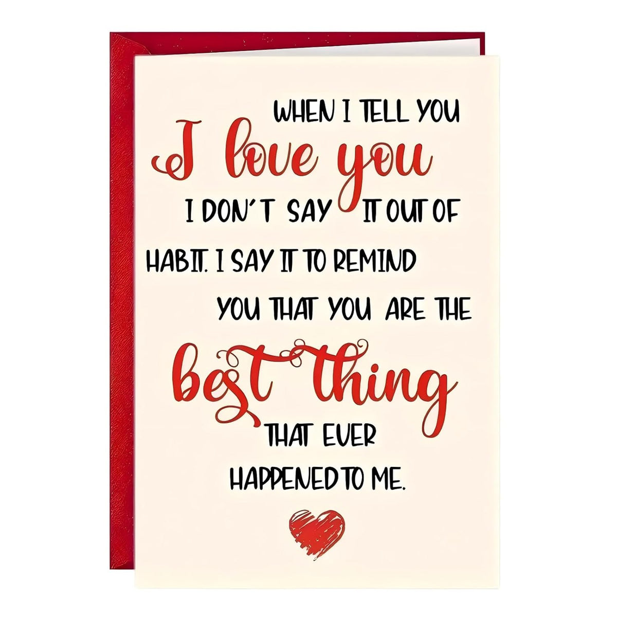 I Love You Card, Romantic Greeting Card With Envelope, Valentine’S Day Gifts,Sweet Card For Wife Husband Girlfriend Boyfriend Just Because