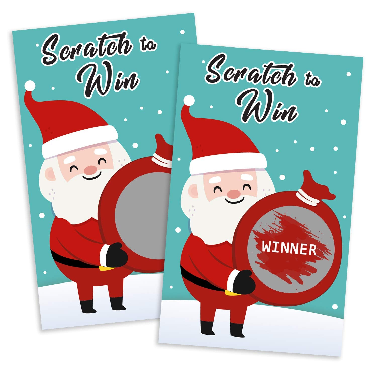 Christmas Scratch Off Games - 40 Pcs Xmas Party Fun For Family, Includes Cards And Game