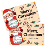 50Pcs Christmas Scratch Off Cards, Xmas Santa Scratcher Tickets, Winter Holiday Party Games Card For Baby Shower Bridal Shower Birthday Favor Supplies - B02