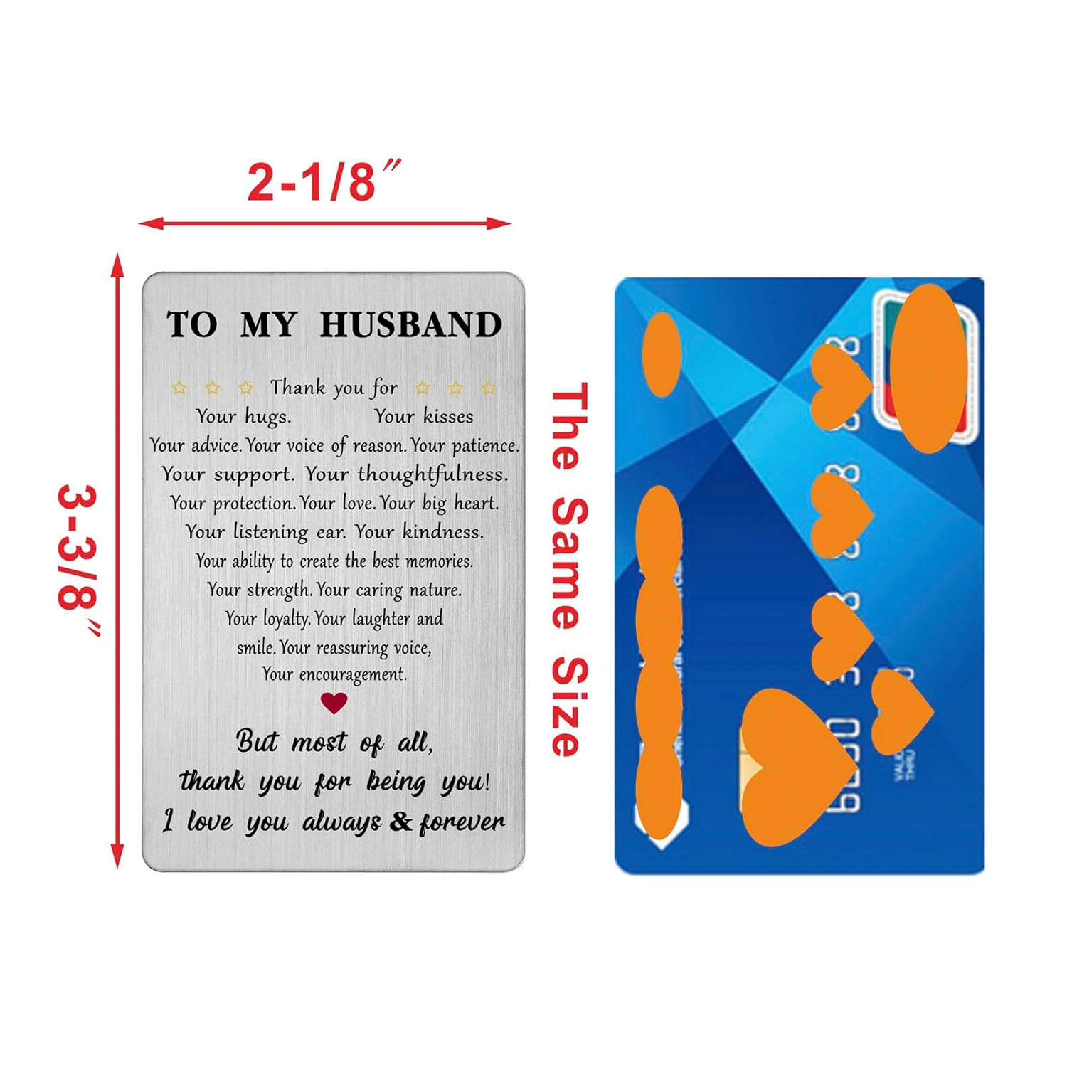 Christmas Card Gifts To Husband - Anniversary Card Gifts For Him, I Love You Card Gift For Men, Husband Wedding Birthday Christmas Fathers Day Presents