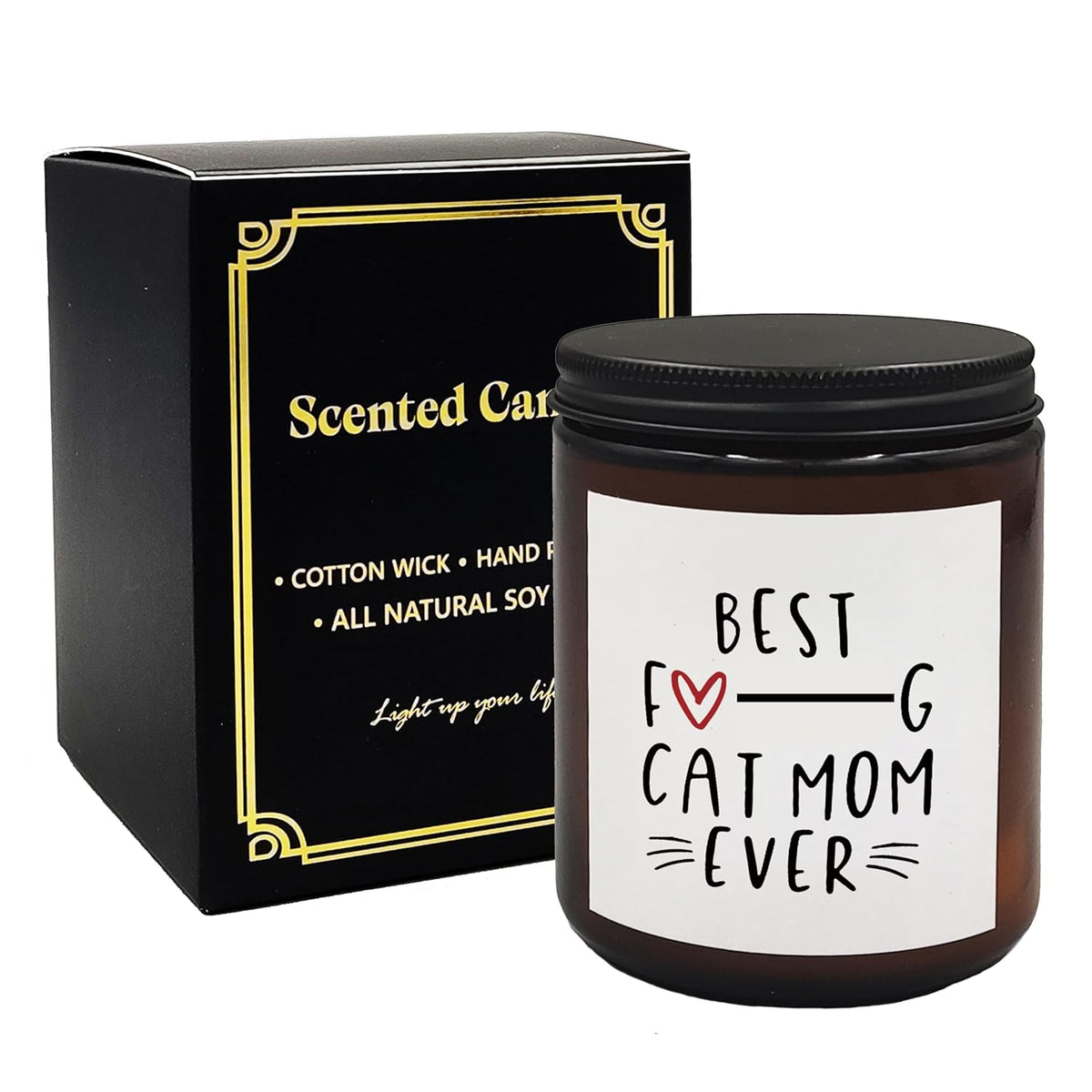 Cat Mom Gifts For Women, Cat Candle, Cat Mom Gifts Candle, Best Cat Mom Gifts, Funny Cat Gifts For Women, Best Cat Mom Ever Scented Candles