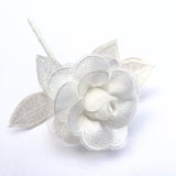 Handmade Lace Flower For 13Th Wedding, Valentine'S Day Gift, Lace Rose For Wife Husband 13 Year Marriage (White)