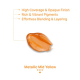 Gouache Metallic Mid Yellow Refills (50Ml/1.7Oz)|Intense Pigments, Easy Color Refill (2 Pcs.)