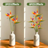 Bird Of Paradise Artificial Plant - 2Pcs Uv Resistant Artificial Outdoor Plants Birds Of Paradise Plant Artificial Giant Flowers For Decoration Hawaiian Party Decorations Hawaiian Flowers 24"