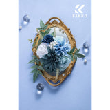 Rose Artificial Flowers Combo For Diy, Fake Blue Rose Silk Flowers Greenery, Faux Flowers For Wedding Bridal Bouquet, Baby Shower, Table Centerpieces, Floral Arrangement, Party Home Decoration