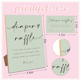 Baby Shower Diaper Raffle Game,Baby Shower Games,Baby Shower Decorations,Baby Shower Signs,Gender Reveal Decorations,1 Wooden Play Sign With Stand And 50 Diaper Raffle Tickets Set?Green03?