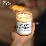 Boss Lady Gifts, Best Boss Gifts For Christmas, Birthday - Lavender Scented Candle (7 Oz, White)