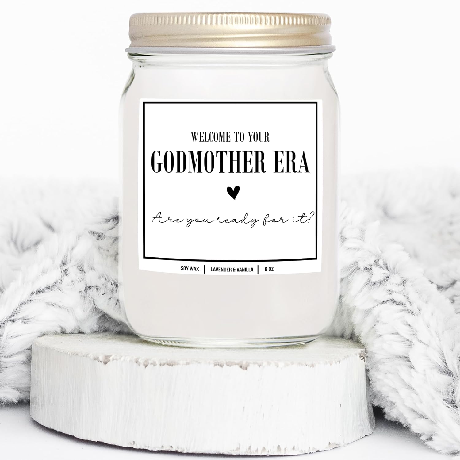 You Nique Designs Will You Be My Godmother Proposal Gifts From Godchild For Girl Best Friend Sister, Godmother Candle, In My Godmother Era, Scented Soy Candle, All Natural, 8Oz (Lavender & Vanilla)