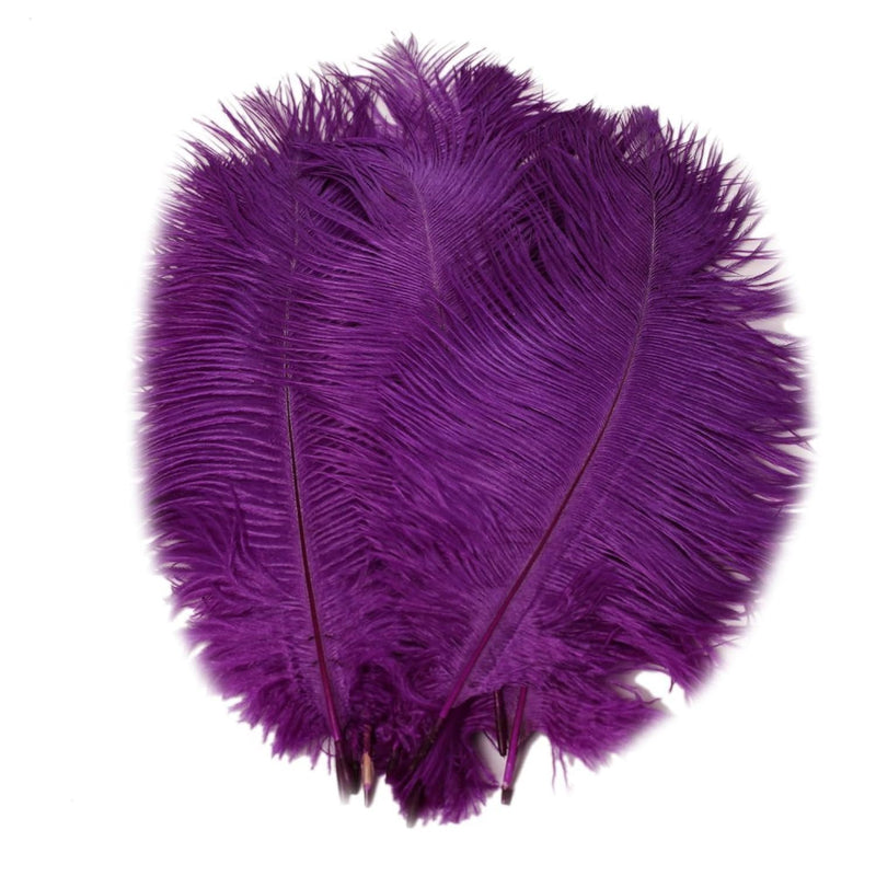 7.9"-9.9" Ostrich Feather Plume Decoration Diy Craft Pack Of 50Pcs (Purple)