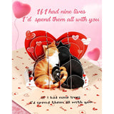 Pop Up Valentines Day Card - Cat Theme 3D Romantic Anniversary Pop Up Card Cute Valentines Day, Birthday Thinking Of You Cards With Envelope For Cats Lover, Her, Him, Wife, Girlfriend, Boyfirend, Husband