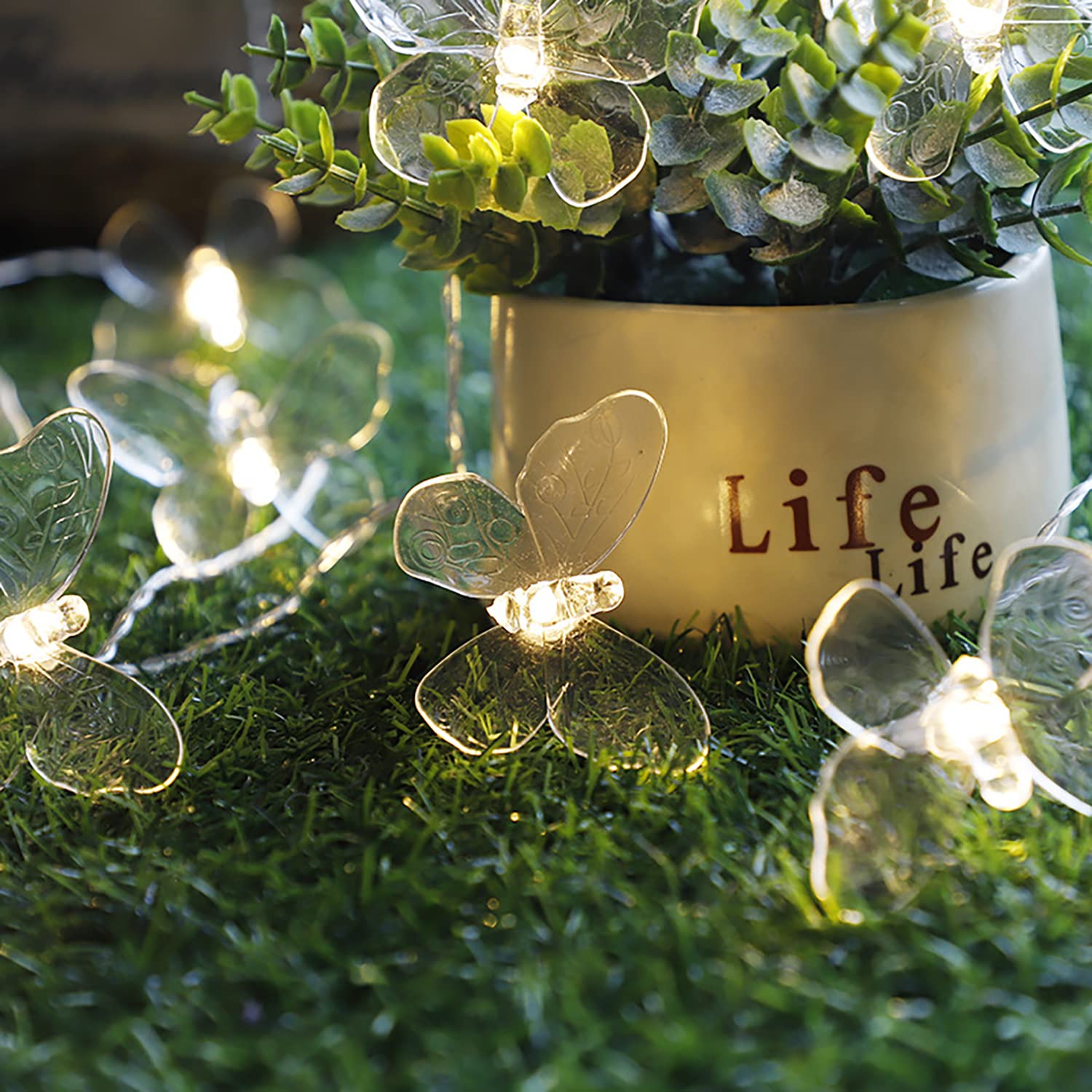 Butterfly String Lights, Led Butterfly Battery Operated Indoor Outdoor Fairy Decorative Lights For Home Bedroom Party Bi