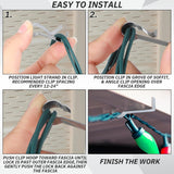 100 Pcs Metal Christmas Light Clip Soffit Hooks Gutter Clips Facia Roof Gazebo Christmas Lighting Hooks Hangers For Hanging Outside String Lights Outdoor, Easy To Use