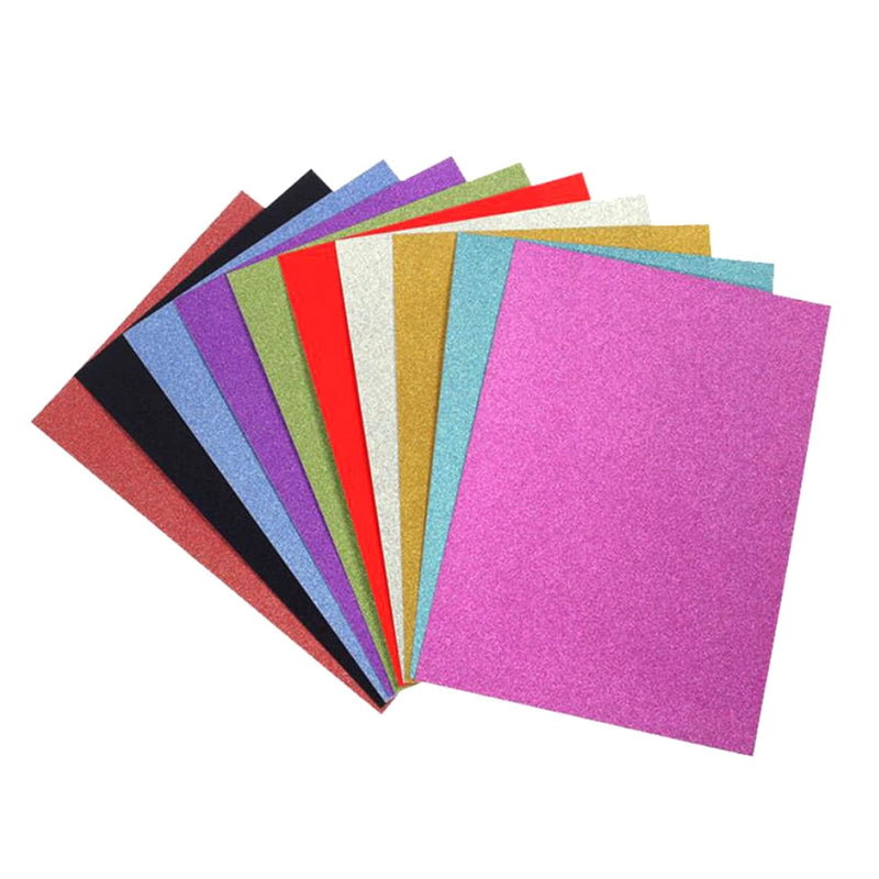 Glitter Paper Sheets, 30 Sheets Glitter Paper Folding Decoration Paper Self-Ad