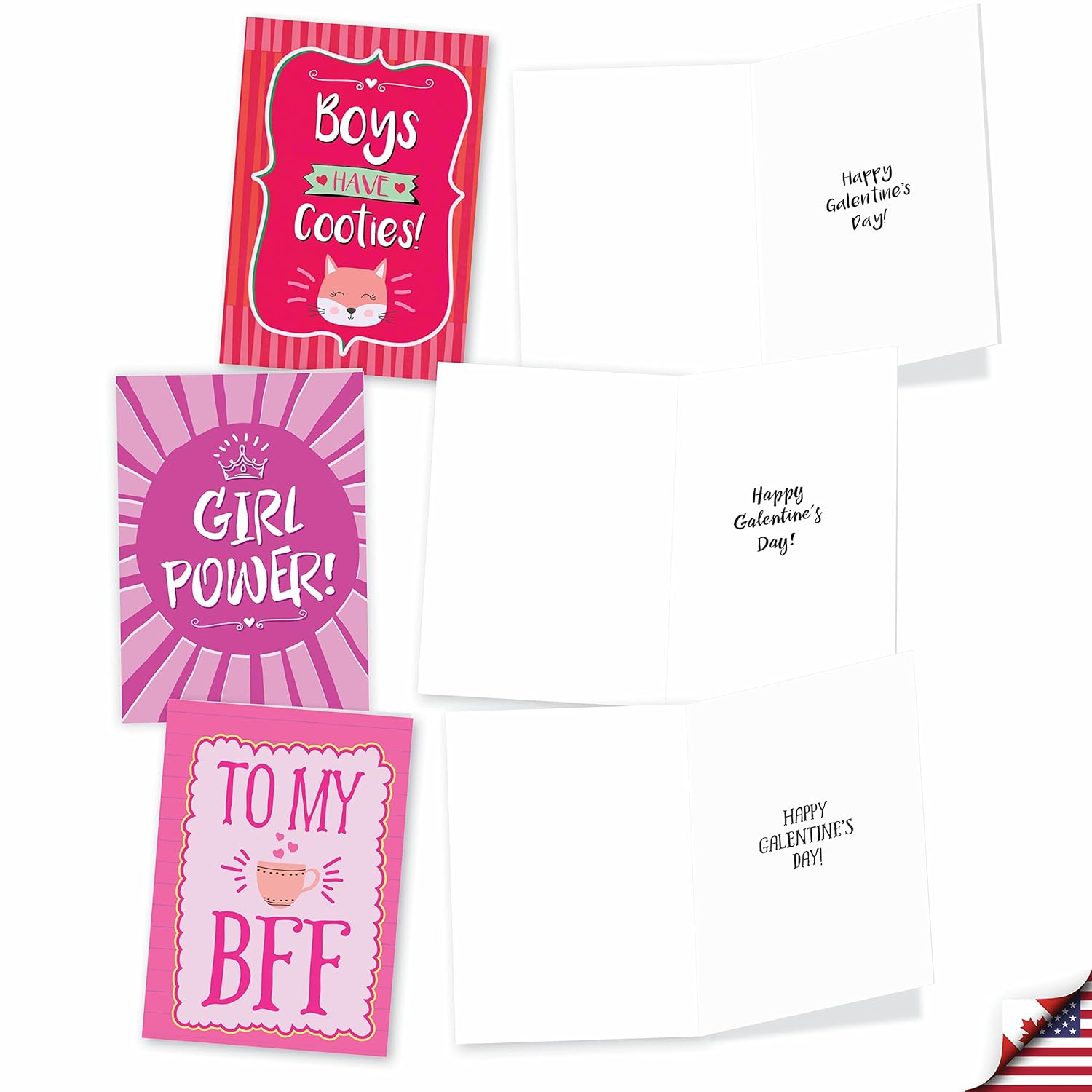 20 Assorted Box Set Hysterical Galentine'S Day Greeting Cards W/5 X 7 Inch Envelopes (10 Designs, 2 Each) Be My Galentine Ac3355Gag-B2X10