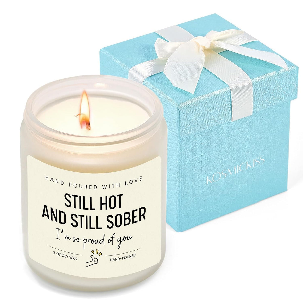 Sobriety Gifts For Women Men, Proud Of You Gifts For Her, Him, 1 Year 2 Year Sober Gift For Friend, Bestie, Sobriety Celebration Recovery Anniversary Candles Gift, Lavender Scented Candle
