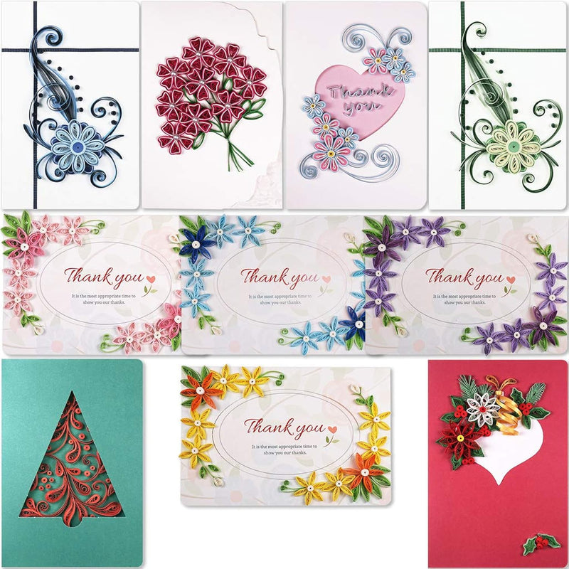 Quilling Greeting Card Making Kit Mega Pack 10 Different Kits