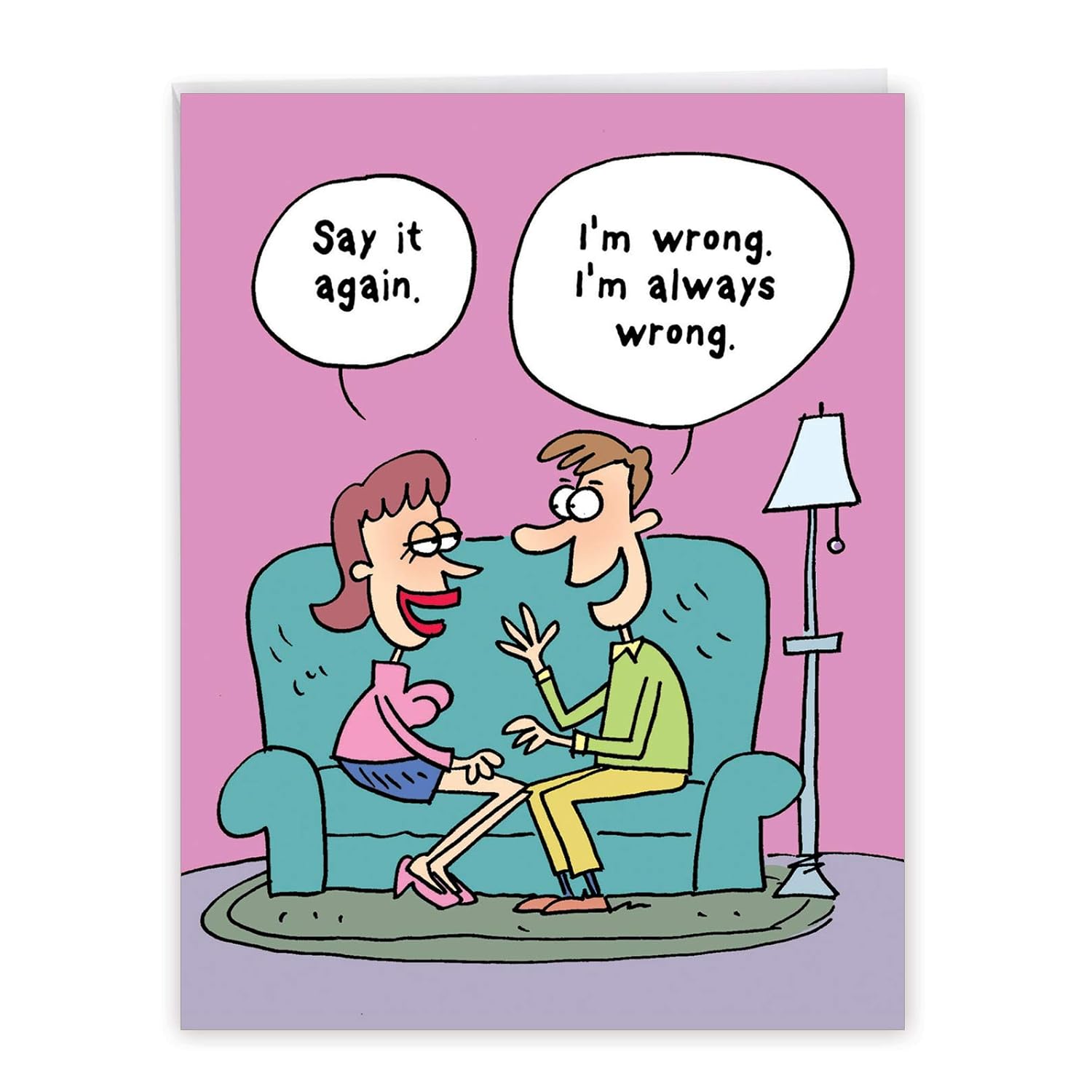 - Big Adult Valentine'S Day Greeting Card (8.5 X 11 Inch) - Jumbo Funny Card For Valentines, Naughty Stationery - I Am Wrong J3772Vdg