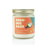 Serving Sass Soy Wax Candle – Rose, Clove & Patchouli – Pickleball Gift Candle, 9 Oz Clean Burn